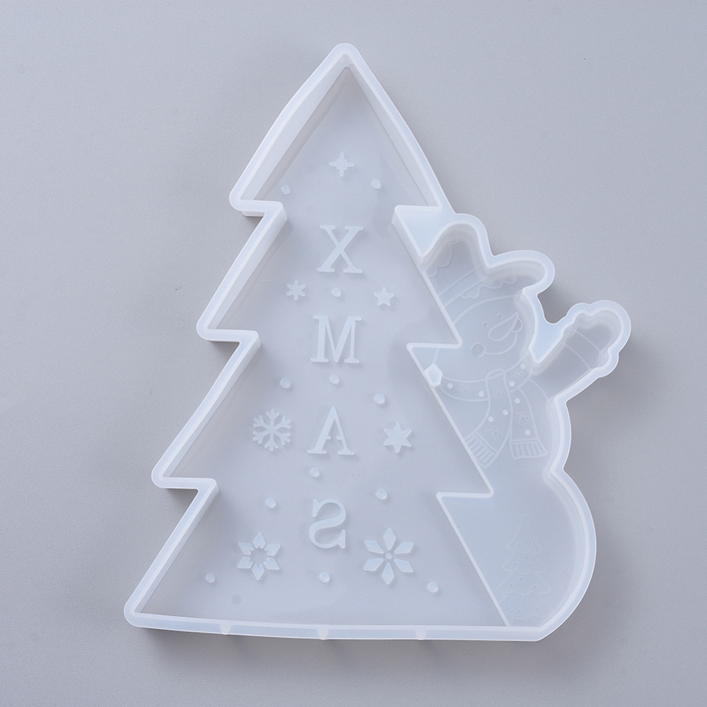 Gjutform  i silikon -  Gran m Snögubbe XMAS