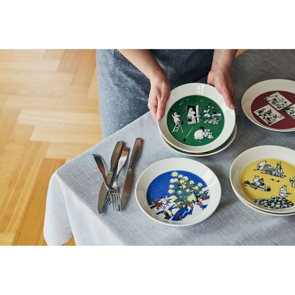 Arabia Moominplates - Teckning & Jul - 4