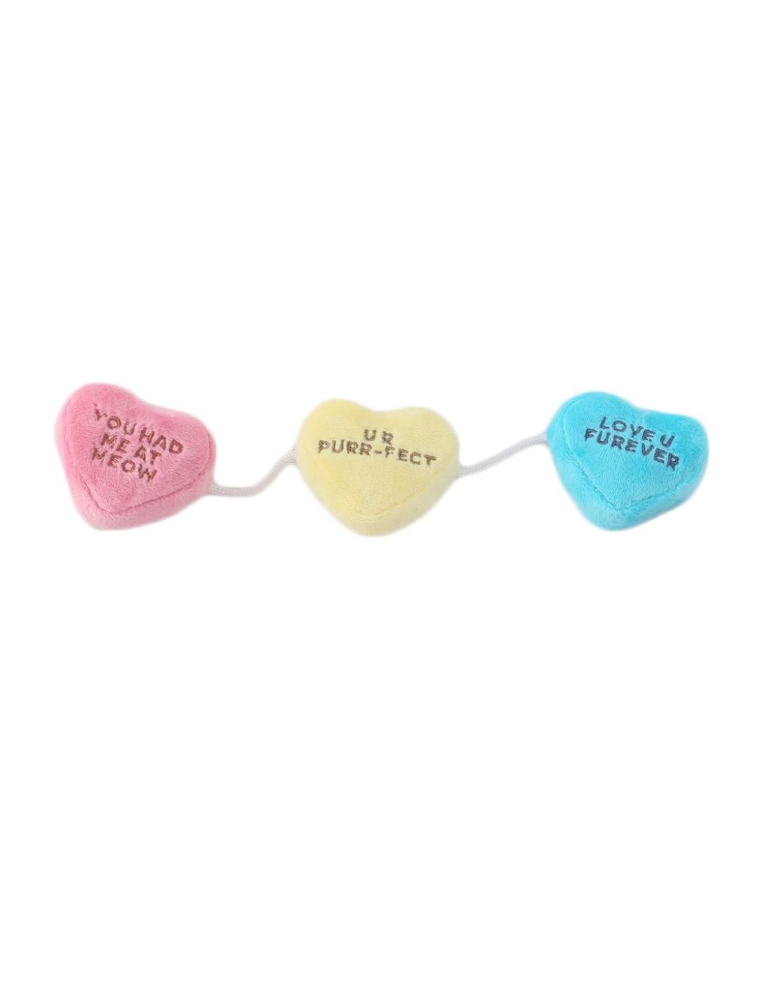 FuzzYard Kattleksak Candy Hearts 3 On A String 