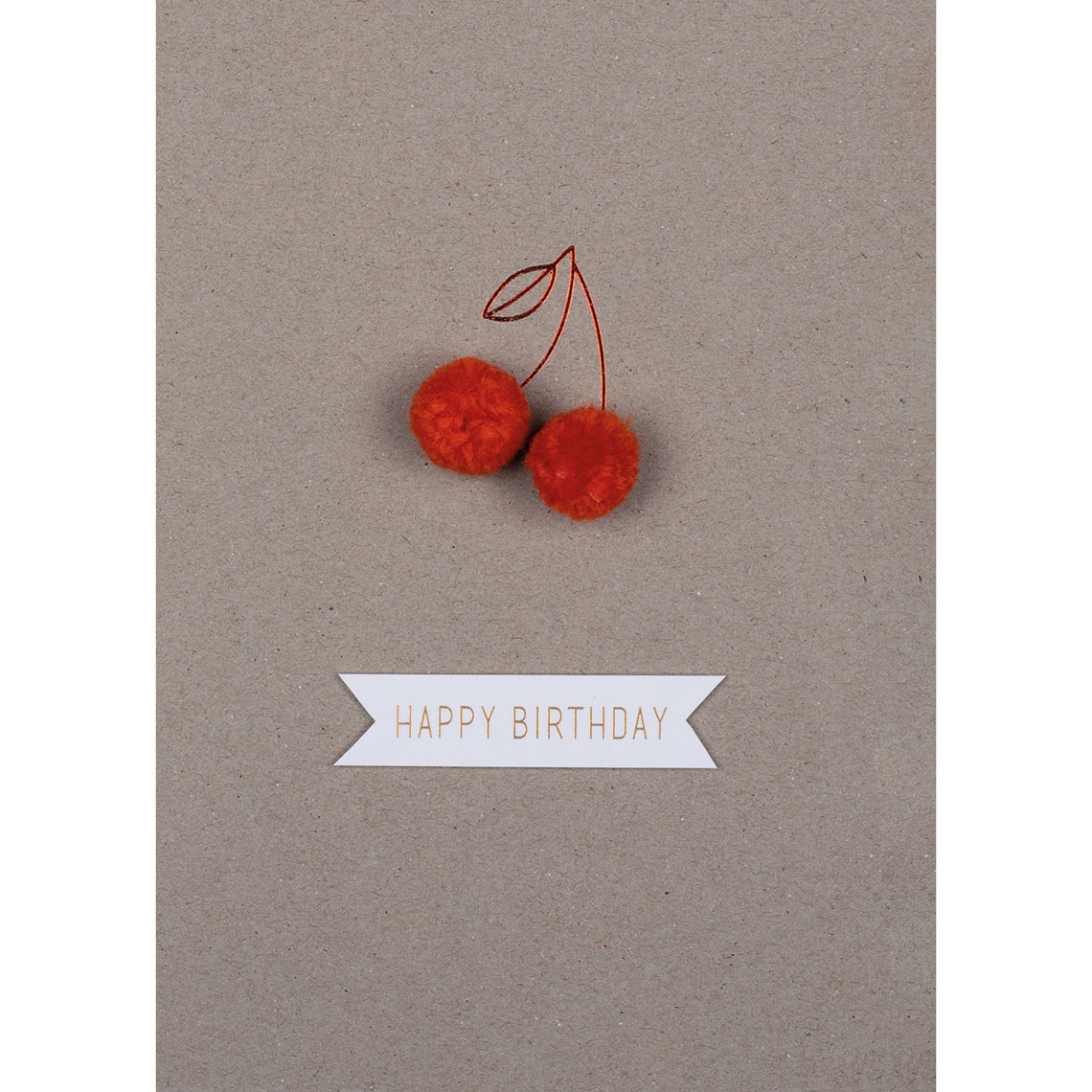 Kort - POMPOM HAPPY BITHDAY