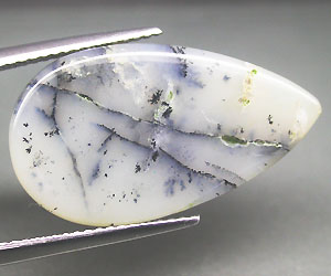 Piedra preciosa de ópalo de dendrita natural genuina rara grande de 7.58 ct