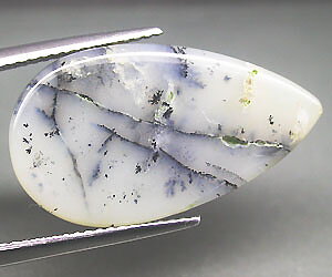 Piedra preciosa de ópalo de dendrita natural genuina rara grande de 7.58 ct