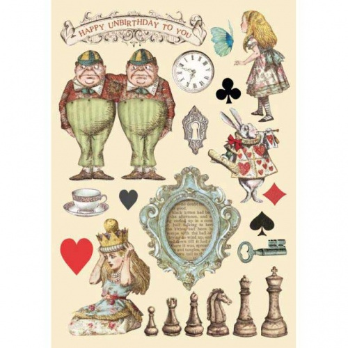 Stamperia Wooden Shapes - Alice through the looking glass