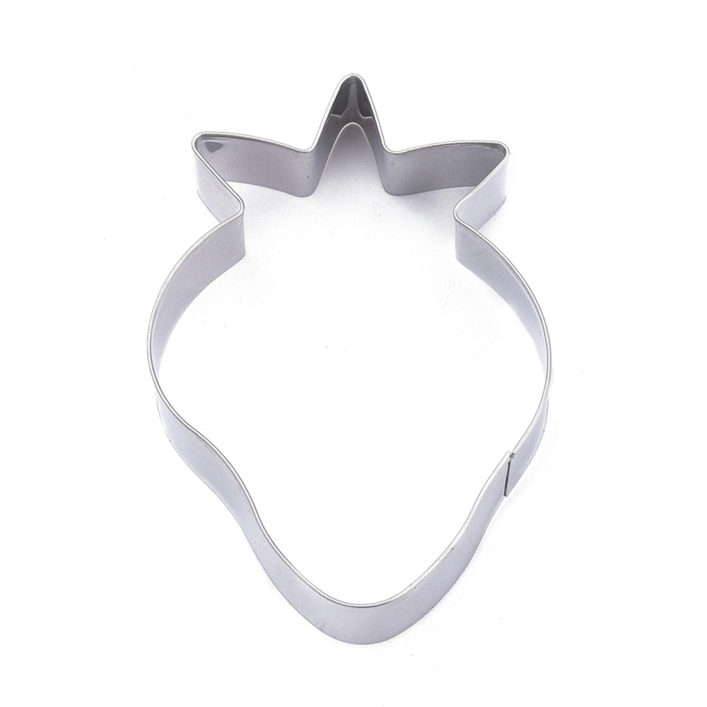 Cookie cutter, stainless steel-  Strawberry