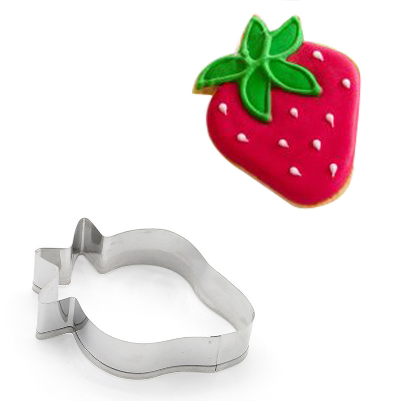 Cookie cutter, stainless steel-  Strawberry - 2