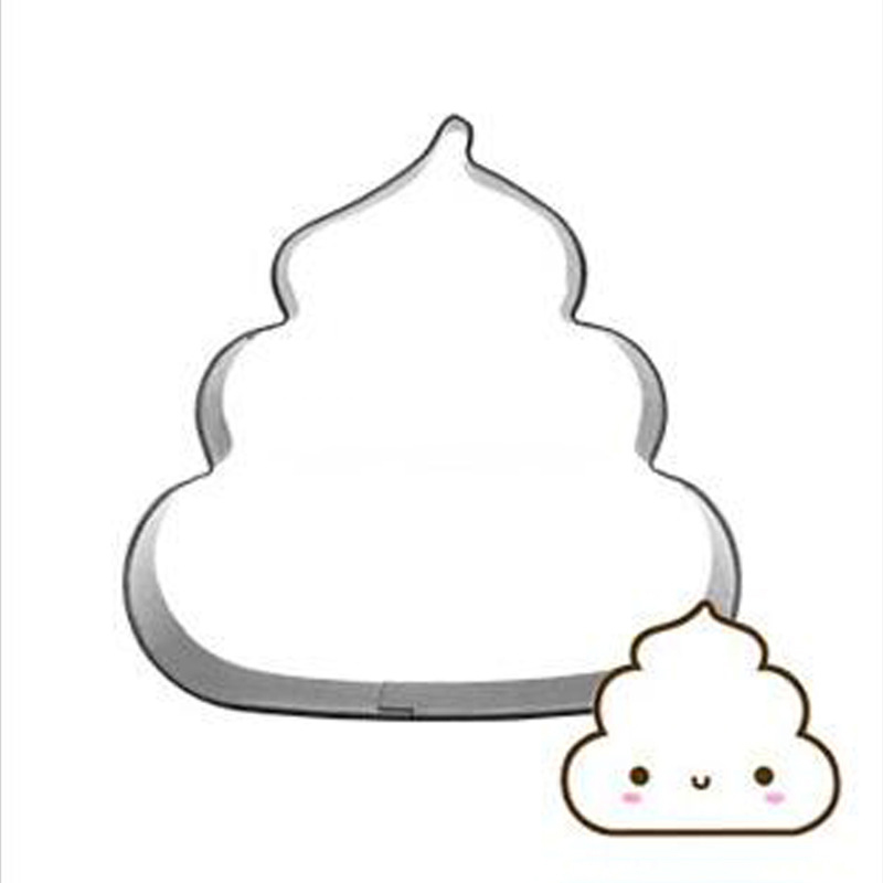 Cookie cutter, stainless steel-  Poop emoji - 2