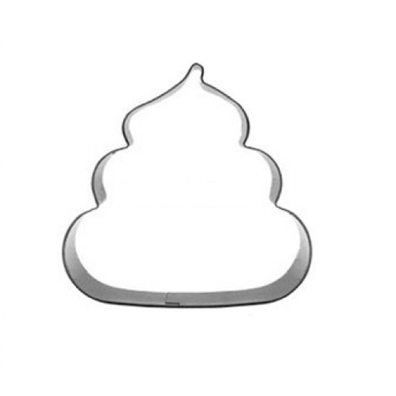 Cookie cutter, stainless steel-  Poop emoji