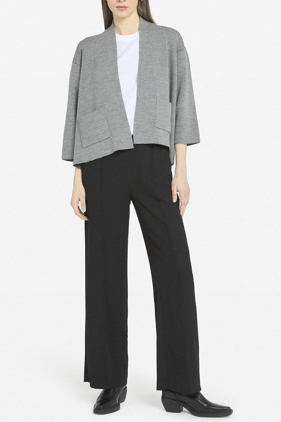 OttodÁme - Mini Cardigan Grey Melange