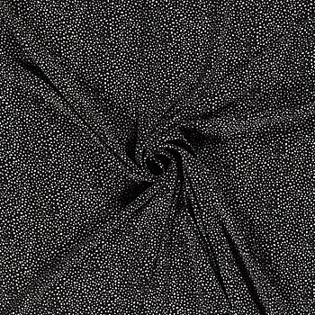 CREPE VISCOSE -  SPOTS BLACK