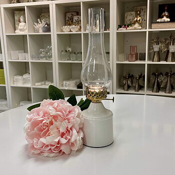 Lykta Lampa Iris vit, 9x35 cm