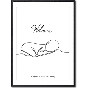 Bebis med namn och datum Poster