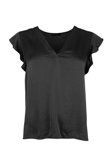 Black Colour - Andrea Satin Top  Apricot - 5
