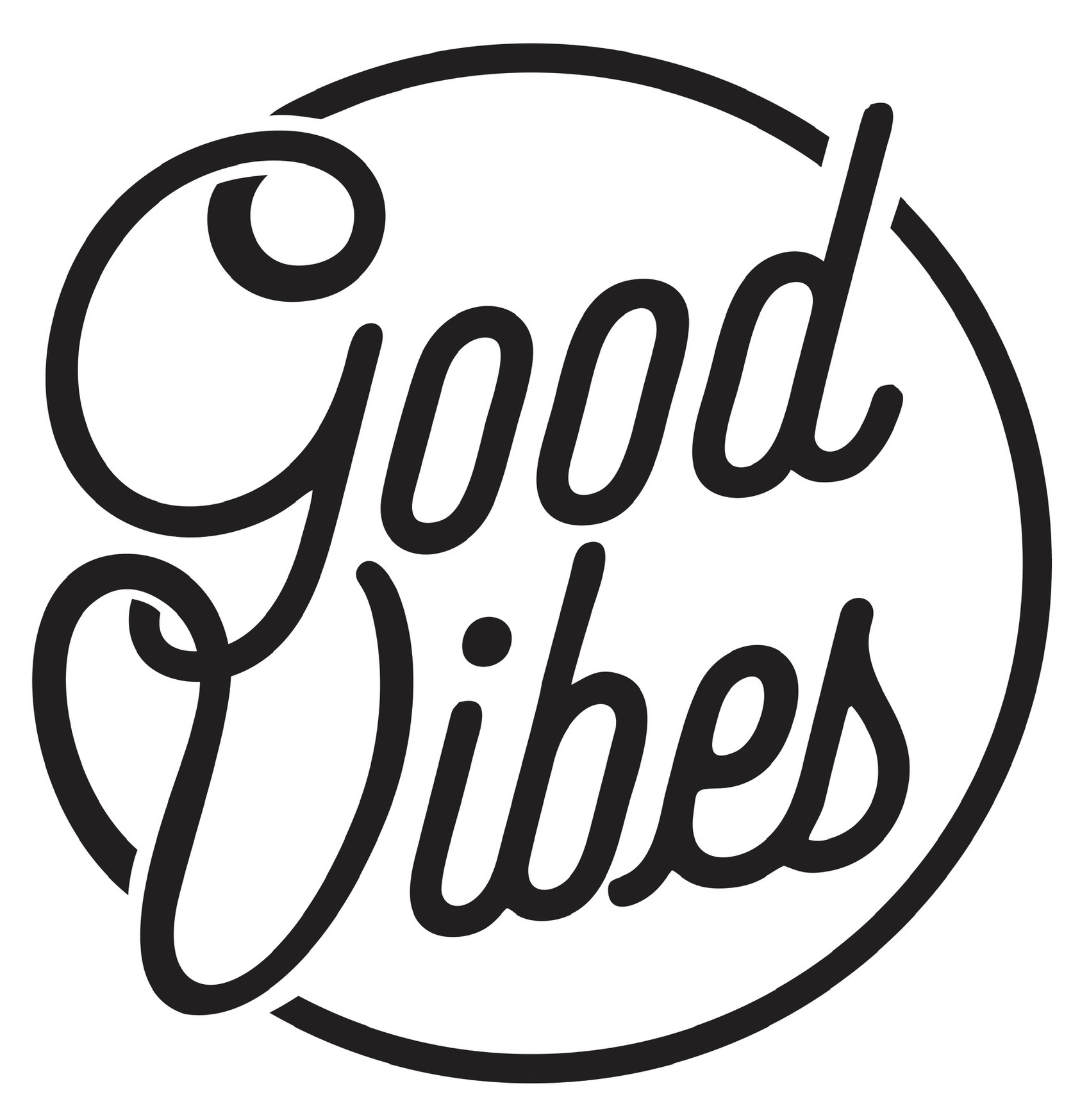 Good vibes klistermärke