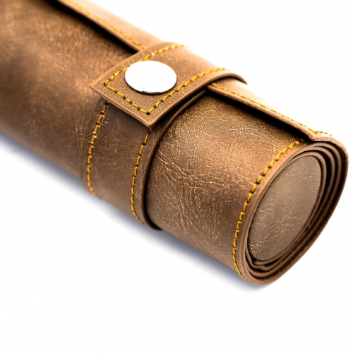 Rollable dice mat of imitation leather, Retro Brown - 4