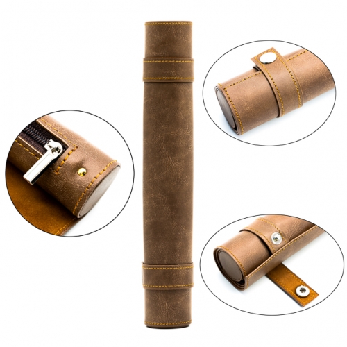Rollable dice mat of imitation leather, Retro Brown - 5