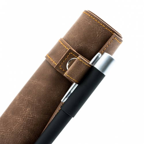 Rollable dice mat of imitation leather, Retro Brown - 6
