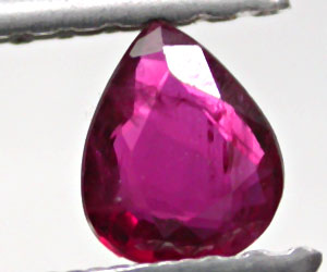 Piedra preciosa de rubí mogok de Birmania genuina en forma de gota extremadamente rara - 2