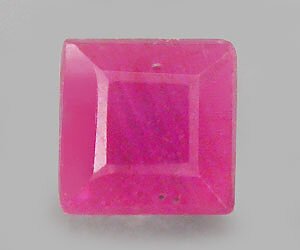 Piedra preciosa de rubí natural genuina de corte cuadrado raro de 2,8 mm