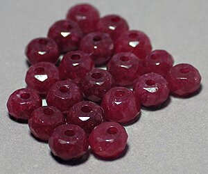 Lote de lujo de 20 piedras preciosas de rubí naturales genuinas finas redondas