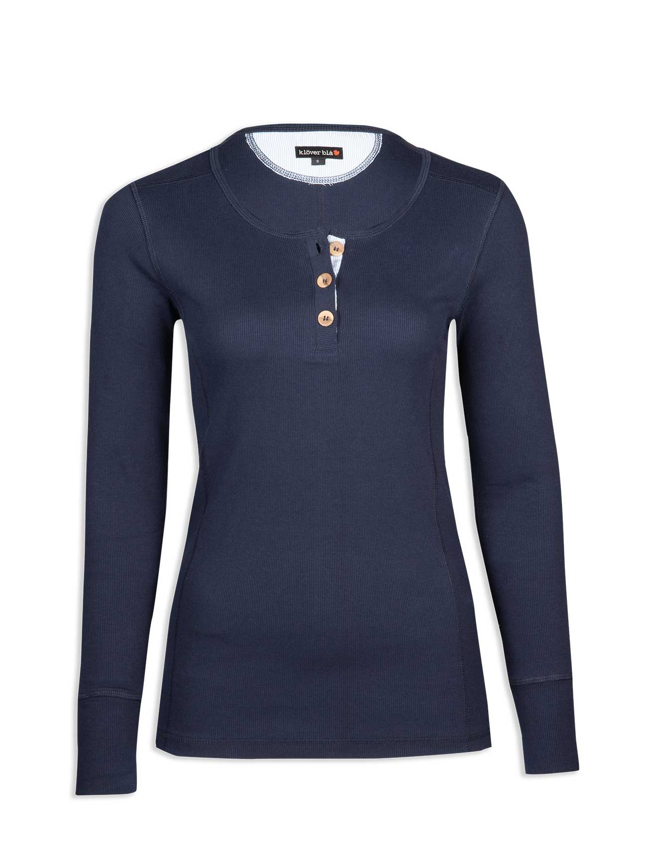 Ruth Rib Top - long sleeve - Indigo