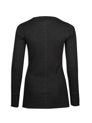 Ruth Rib Top - long sleeve - Black