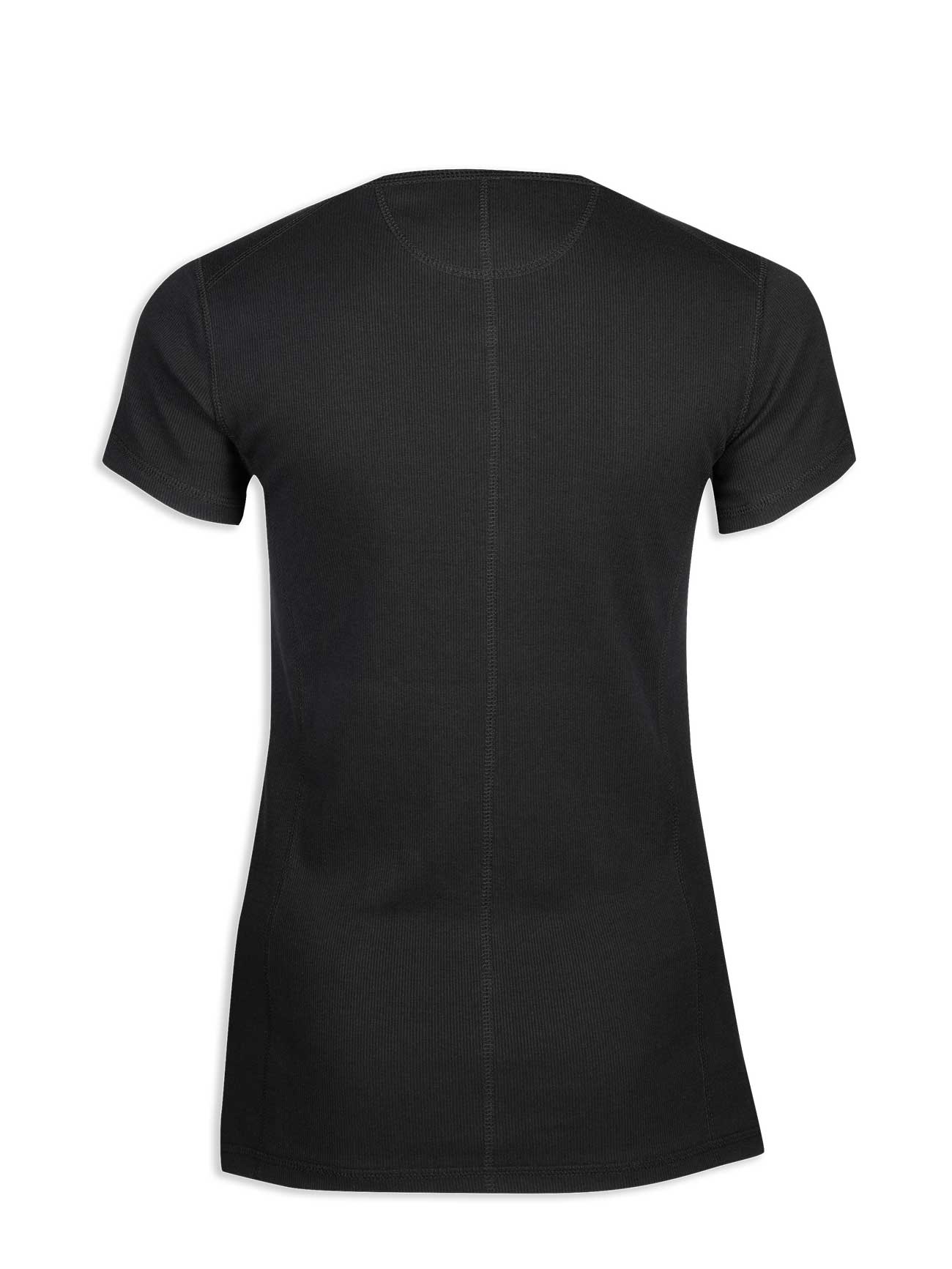 Rosa Rib Top - short sleeve - black - 2