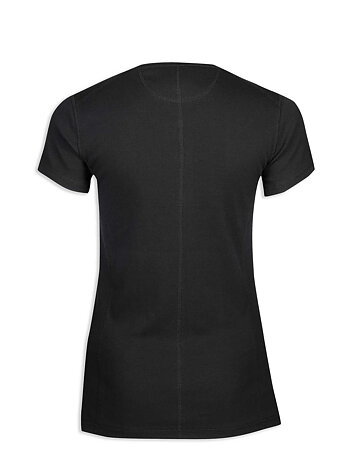 Rosa Rib Top - short sleeve - black