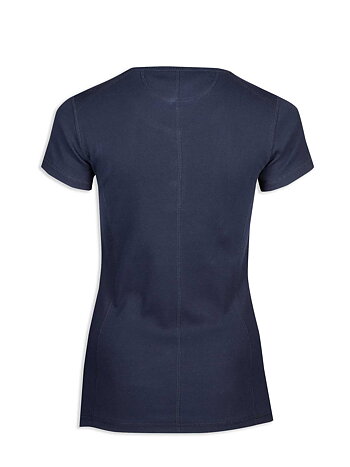 Rosa Rib Top - short sleeve - Indigo
