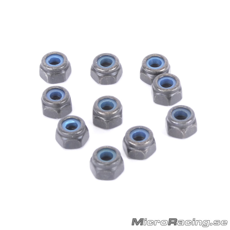 SCHUMACHER - M3 Nut, Black, Steel, 10pcs