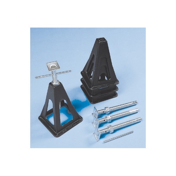 Pallbock, svart plast, 4-pack