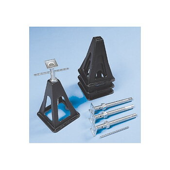 Pallbock, svart plast, 4-pack