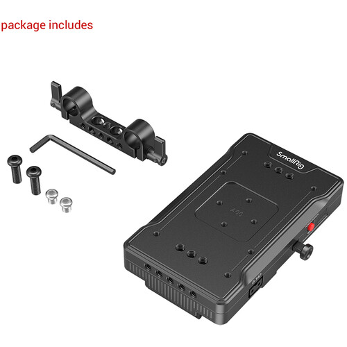 SmallRig V-Mount Battery Adapter Plate with Dual 15mm Rod Clamp 3203 - 3