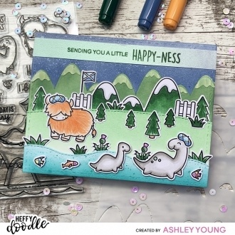 HEFFY DOODLE-Marvellous Mountains Stencil - 3