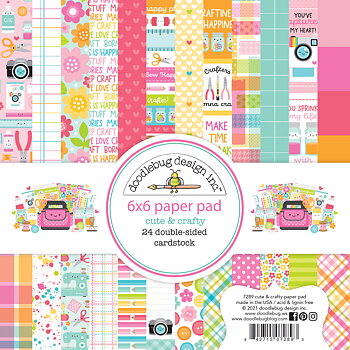 Doodlebug Design- Cute & Crafty 6x6 Inch Paper Pad