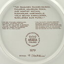 Raija Uosikkinen (Kalevala) Annual Wall Plate 1979 20 cm  [Sample Images] 