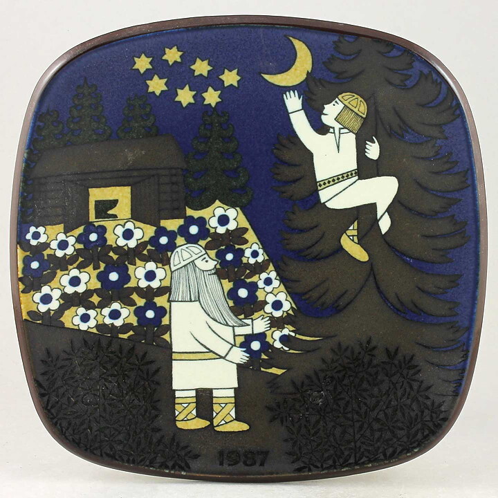 Raija Uosikkinen (Kalevala) Annual Wall Plate 1987 20 cm  [Sample Images] 