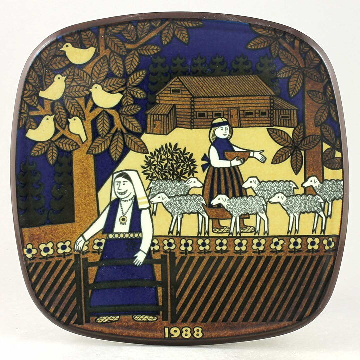 Raija Uosikkinen (Kalevala) Annual Wall Plate 1988 20 cm  [Sample Images] 