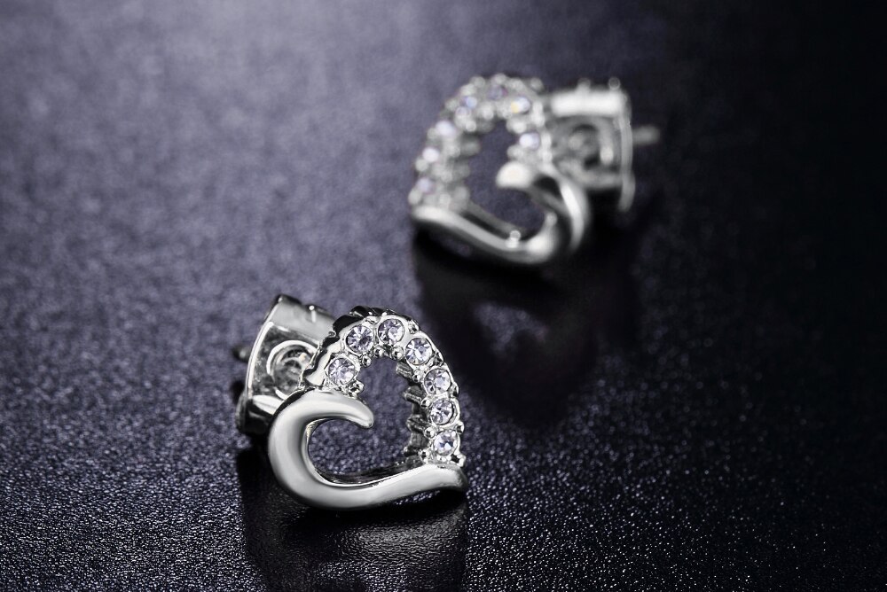Örhängen med Austrian Crystals och i 925 Sterling silverplätering - 2