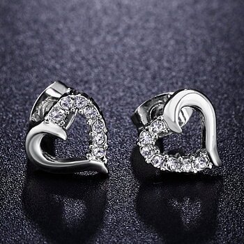 Örhängen med Austrian Crystals och i 925 Sterling silverplätering