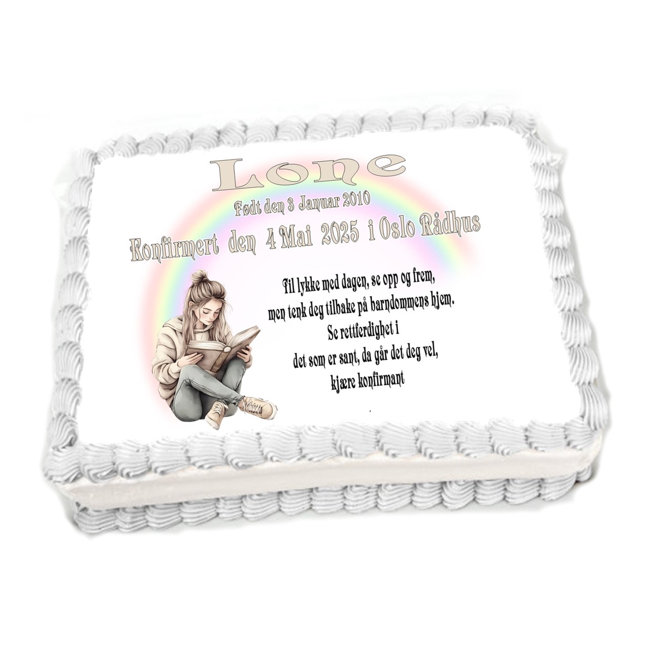 Kakebilde Konfirmasjon pike 23