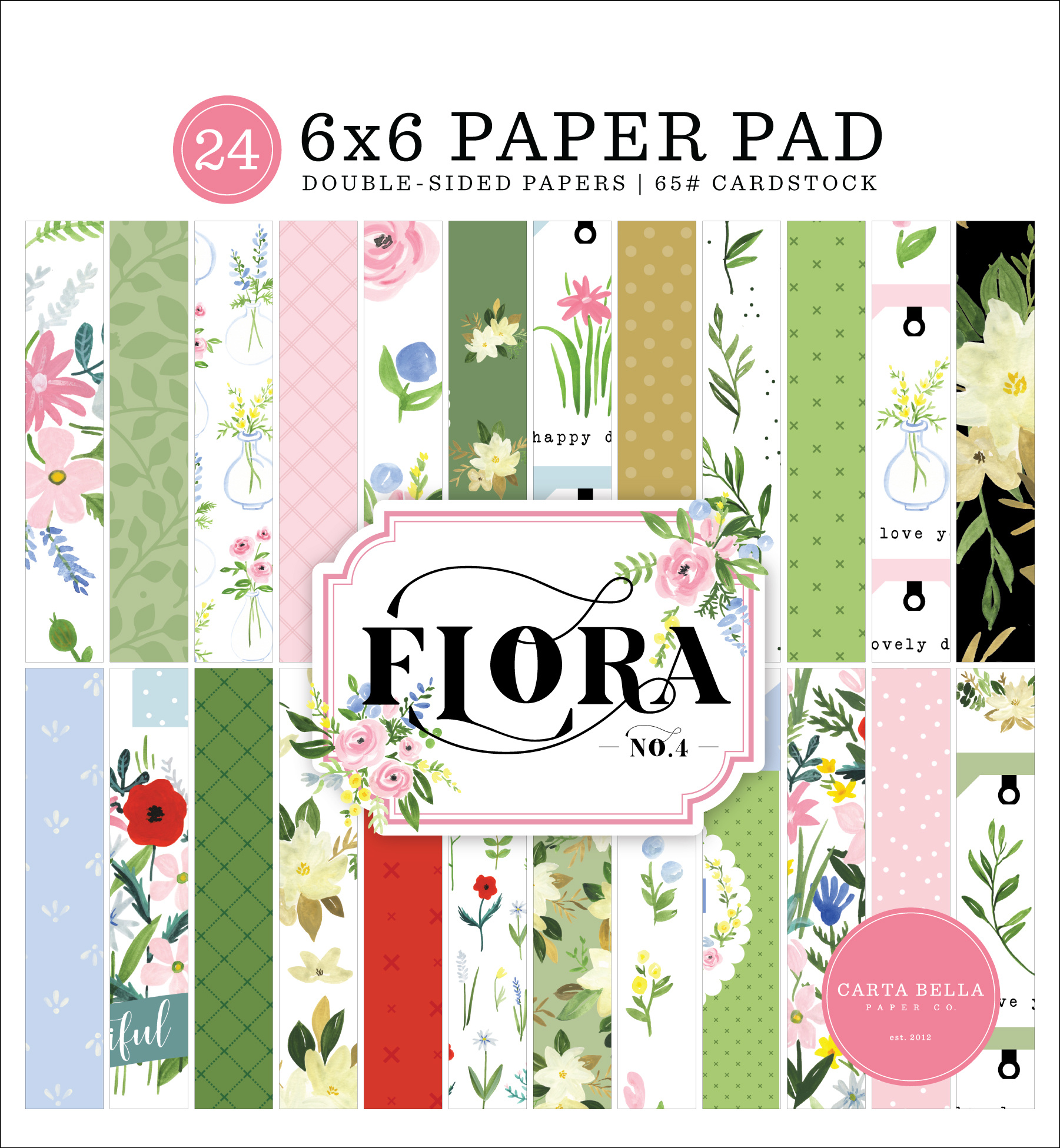  CARTA BELLA- Flora No.4 6x6 Inch Paper Pad