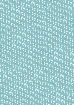 Reprint A4 RBC106 Ljusblå baby fötter 