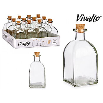 250 ml glasflaska med kork