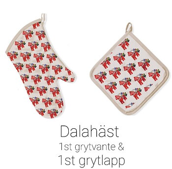 Paket Dalahäst Grytlapp & Grytvante
