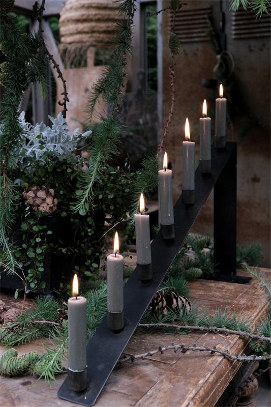 Candlestick - Advent candlestick for 7 candles - 60x12x30 cm