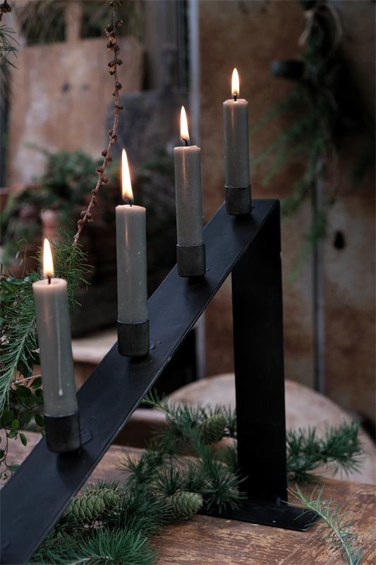 Ljusstake - Adventsljusstake för 7 ljus - 60x12x30 cm - 4