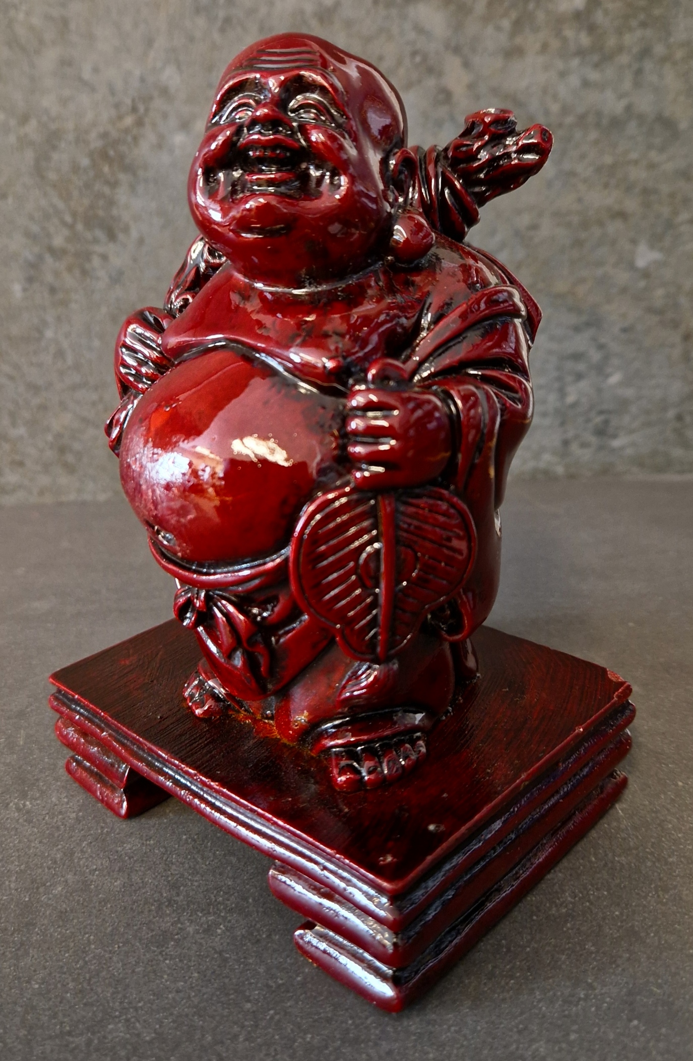 Happy Buddha med säck - 15cm