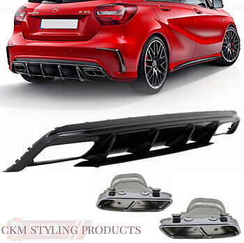 1. CKM  A45 Facelift Design diffuser kit Chrome pipes 1pcs