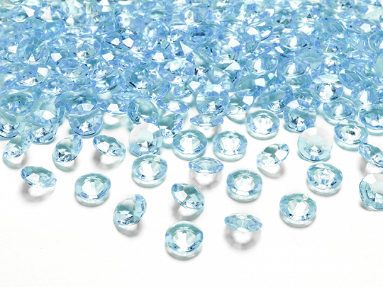 Diamantkonfetti, turkos, 12mm
