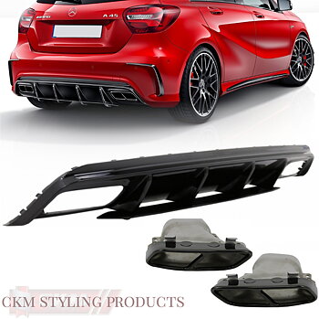1. CKM  A45 Facelift Design diffuser kit Black pipes 1pcs